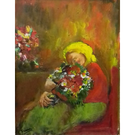 Mujer con flores
